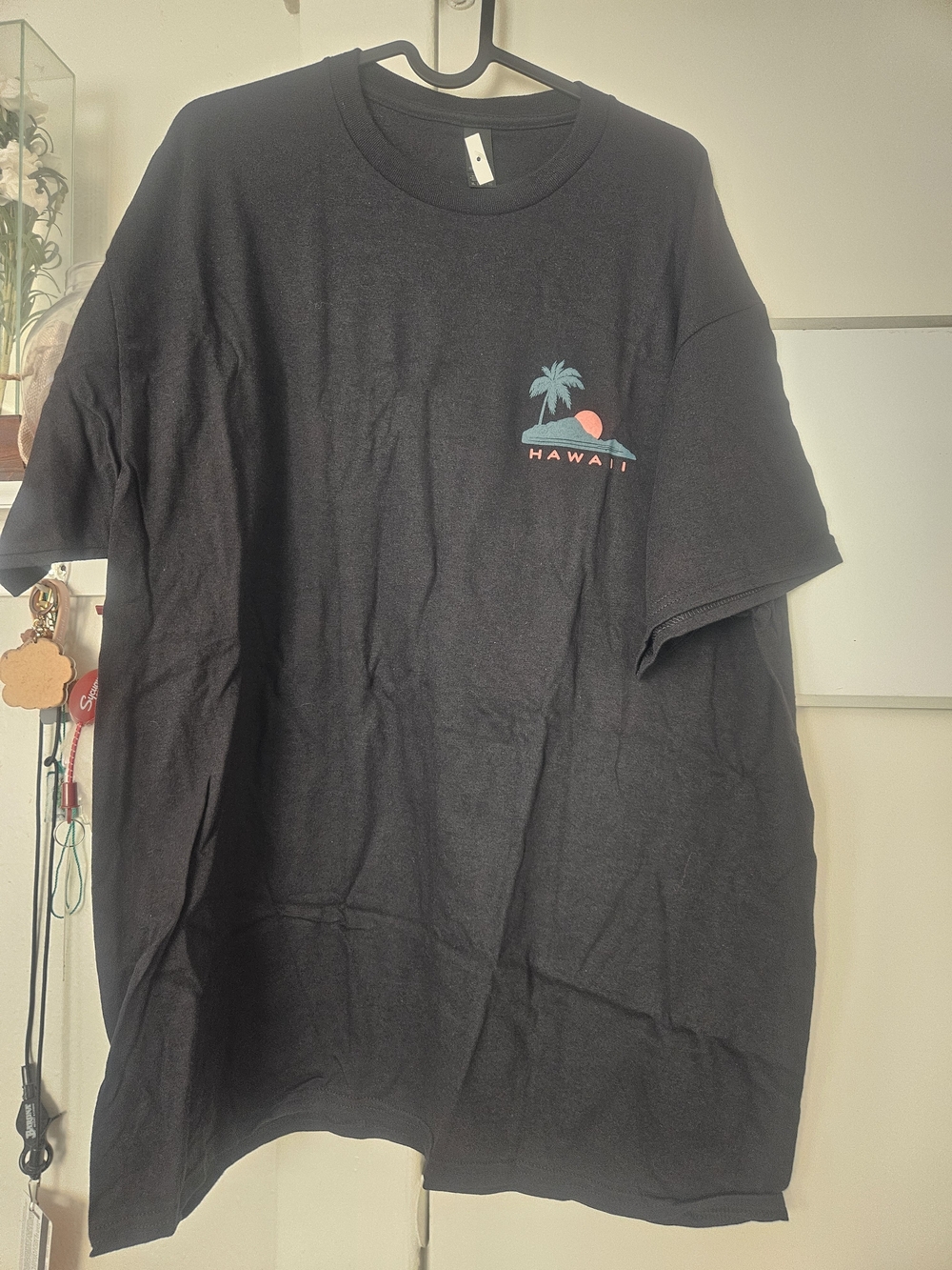 Gildan Black Hawaii Palm Graphic Short-Sleeve Tee